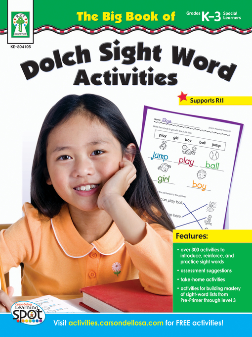 Title details for The Big Book of Dolch Sight Word Activities, Grades K - 3 by Zeitzoff - Available